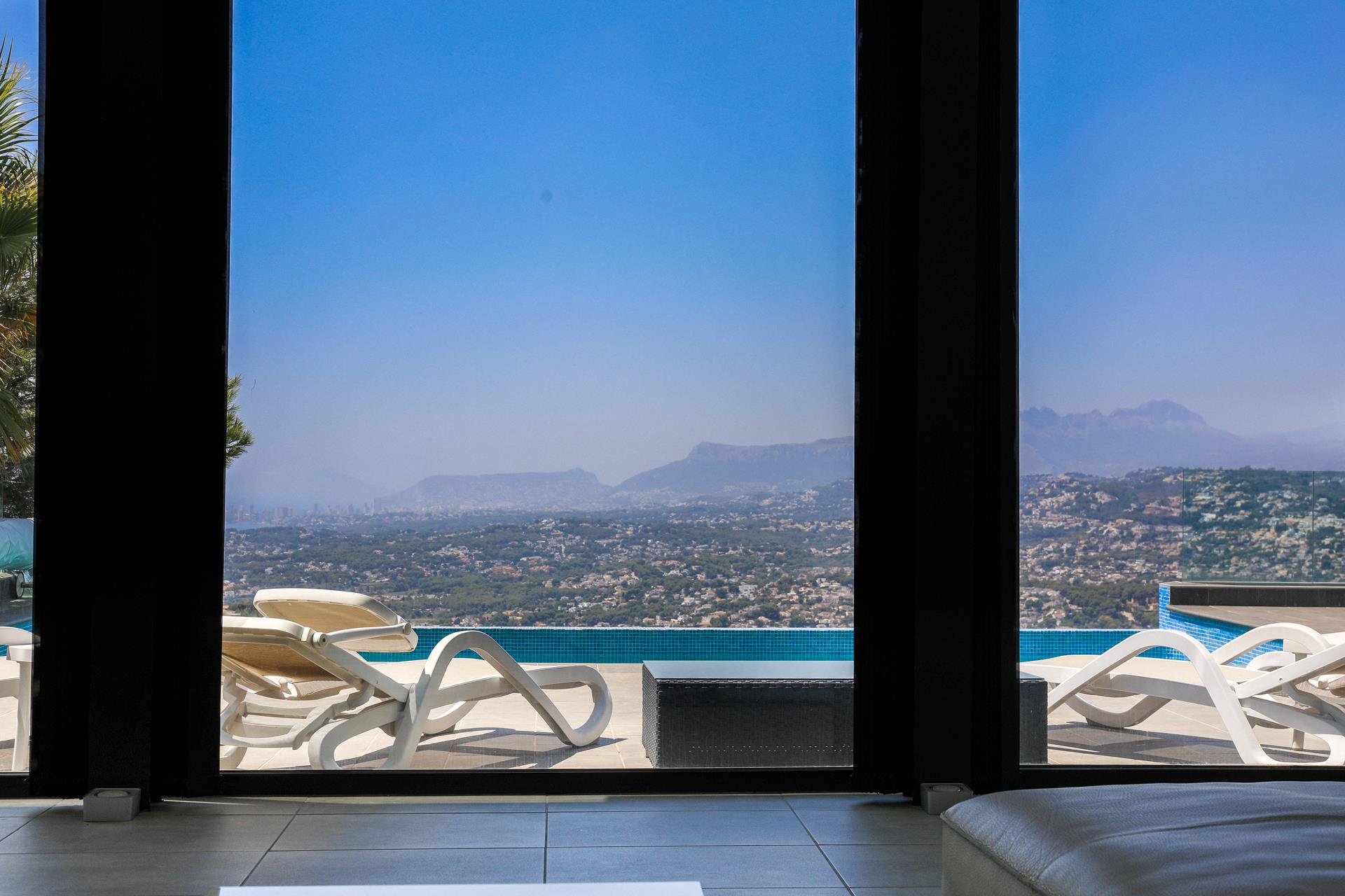 Modern villa with panoramic views