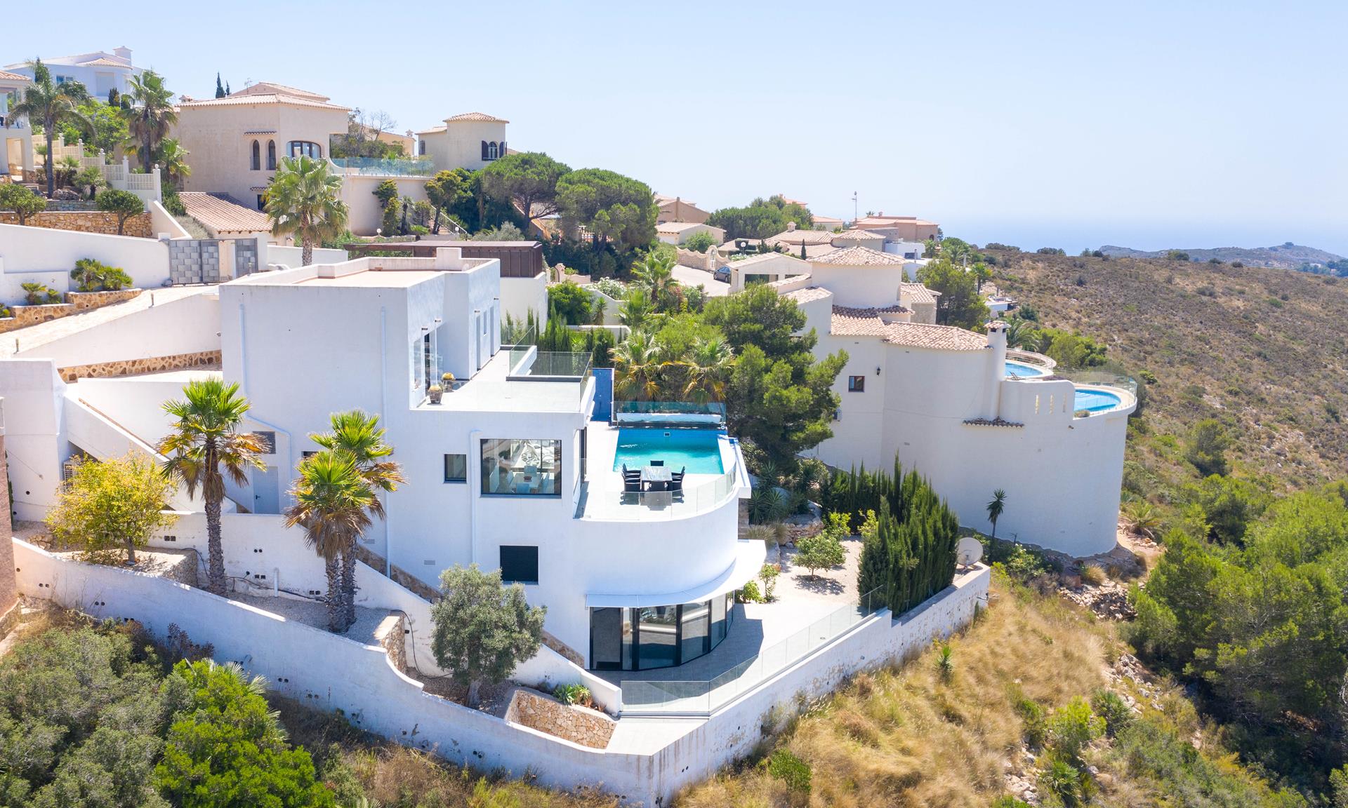 Modern villa with panoramic views
