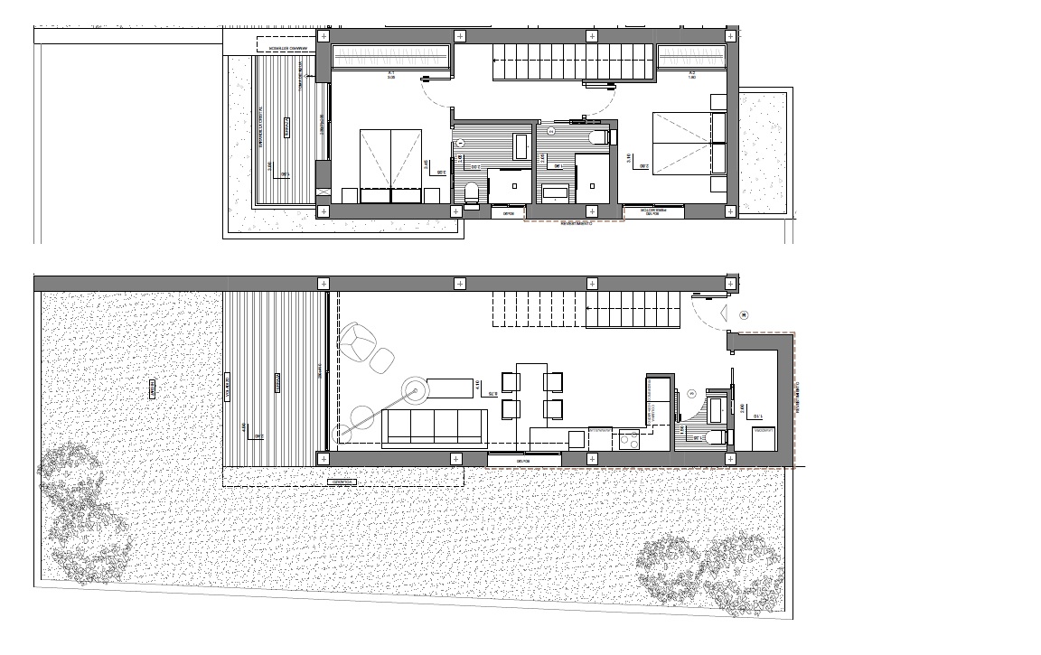 Moderne duplex leilighet med privat hage